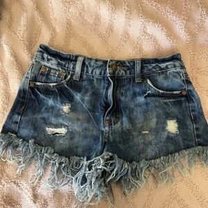 Anthropologie Blue Denim Shorts
